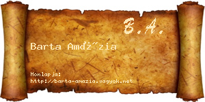 Barta Amázia névjegykártya